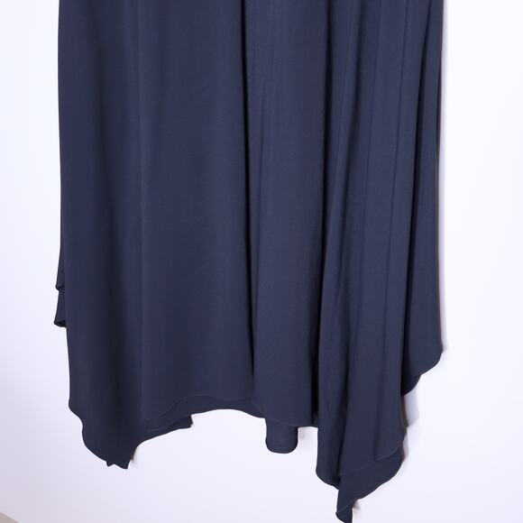 FABIANA FILIPPI Asymmetrical Short Sleeves Midi Dress Ash Blue Women's XL - Picture 7 of 10